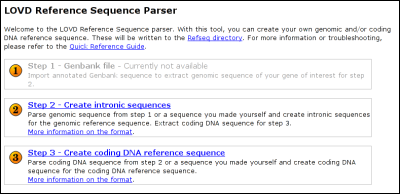 The Reference Sequence Parser introduction page.