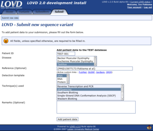 Patient form Patient form