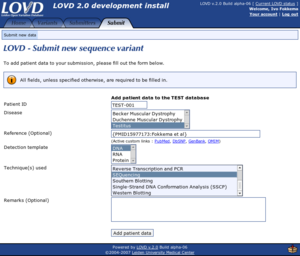 Patient form