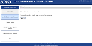 Administrator account details OK Administrator account details OK